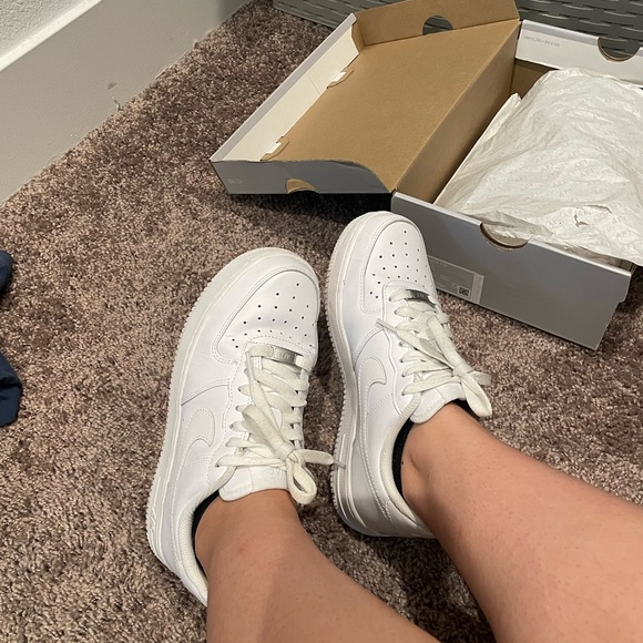 Nike Air Force 1 Low White Sneakers - Picture 7 of 7